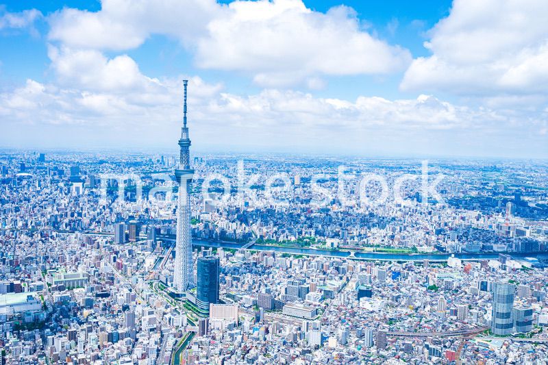 東京スカイツリー・空撮写真