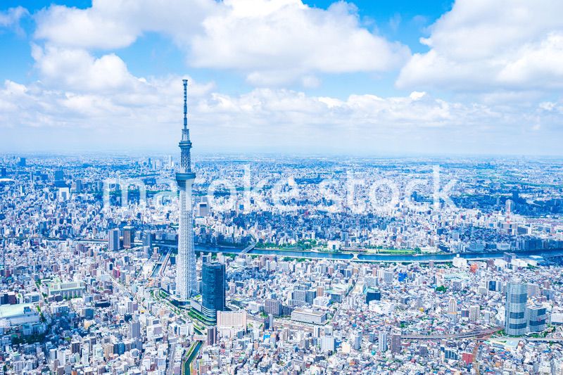 東京スカイツリー・空撮写真