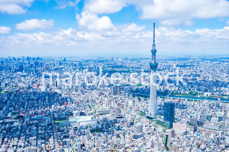 東京スカイツリー・空撮写真