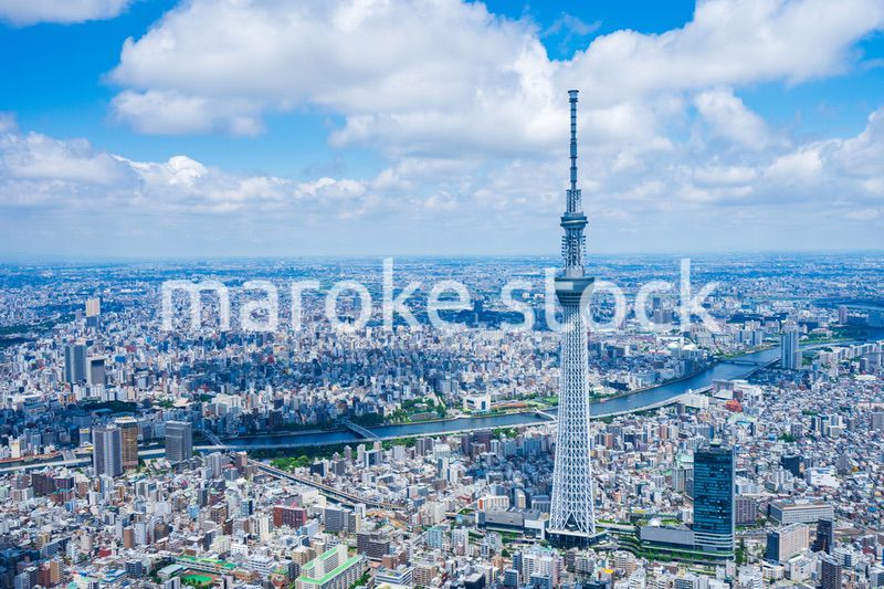 東京都心部 ヘリコプター空撮写真