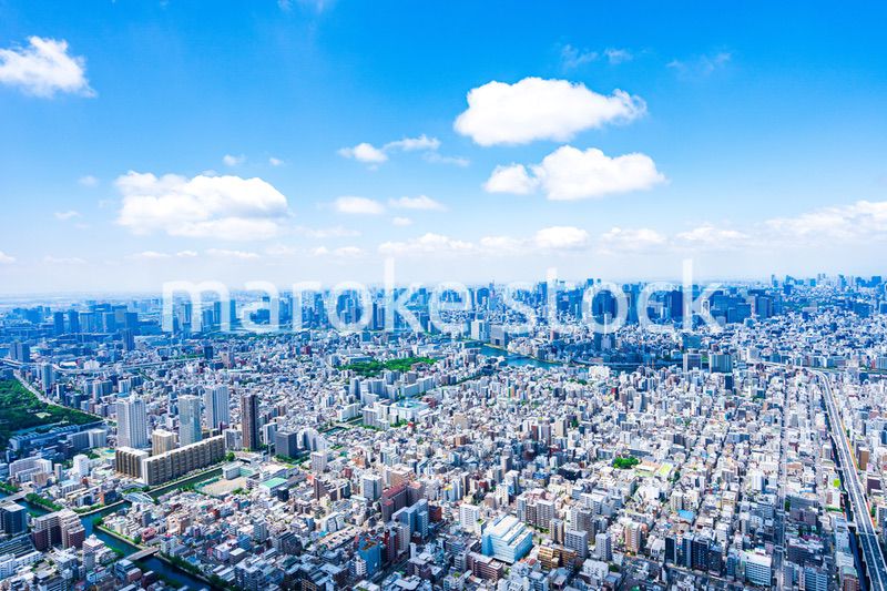 東京都市部・空撮写真