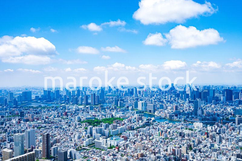 東京都市部・空撮写真