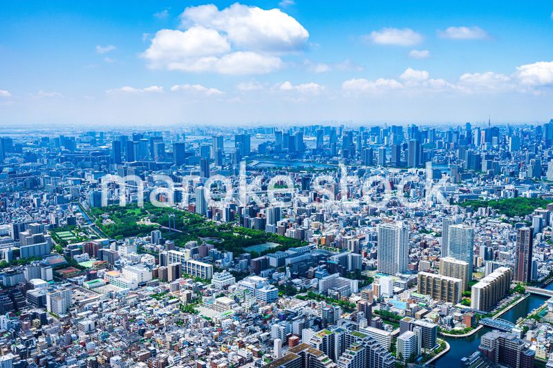 東京都市部・空撮写真