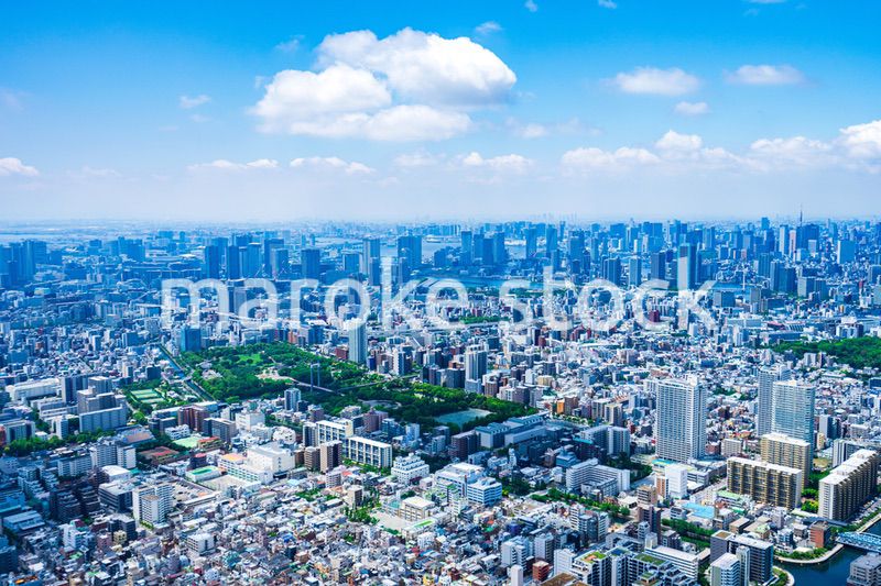 東京都市部・空撮写真