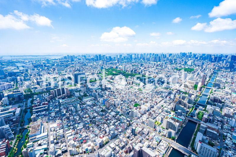 東京都市部・空撮写真