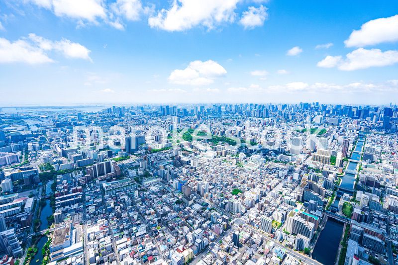 東京都市部・空撮写真