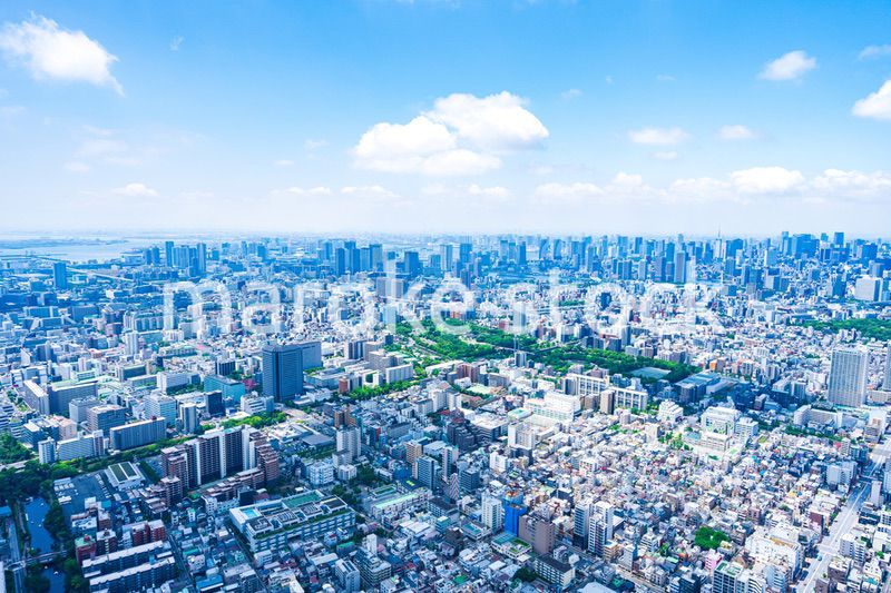 東京都市部・空撮写真