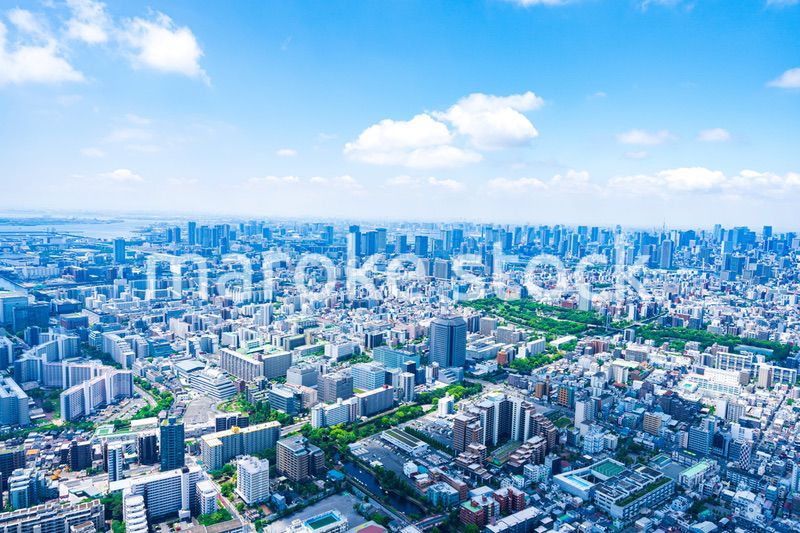 東京都市部・空撮写真