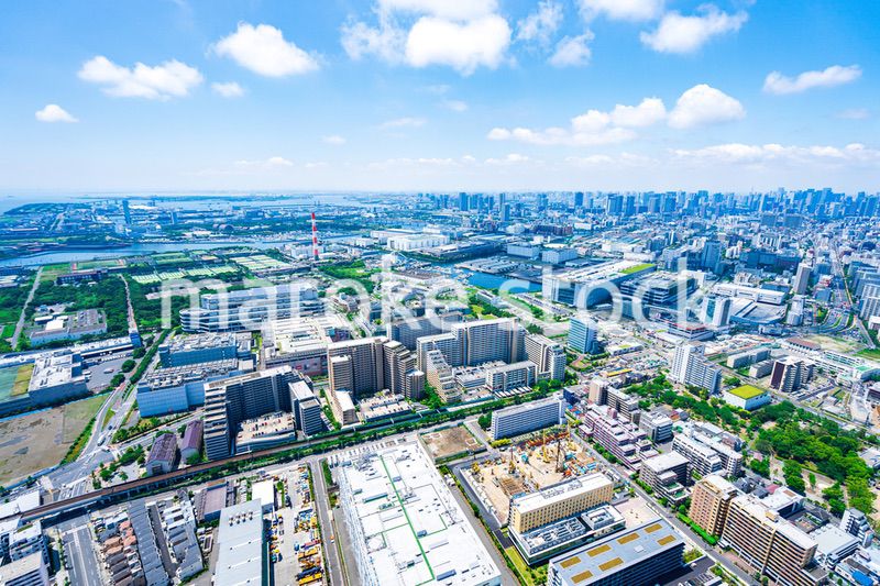 東京都市部・空撮写真